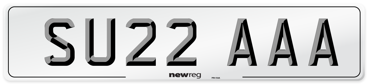 SU22 AAA Number Plate from New Reg